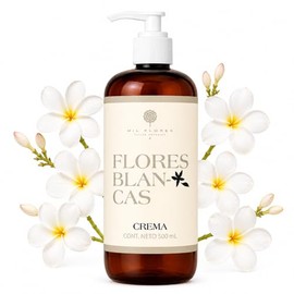 Mil Flores — Crema Hidratante Premium Manos y Cuerpo 500 ml FLORES BLANCAS | Ritual de Aromaterapia | Aceites Esenciales | Piel Suave y Luminosa