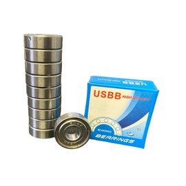 USBB (10) 608-ZZ C3 Premium Ball Bearing Metal Sheilded 8mm x 22mm x 7MM