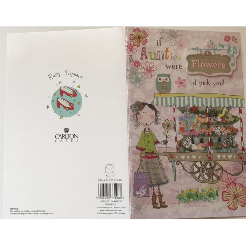 Contemporary Auntie Birthday Card