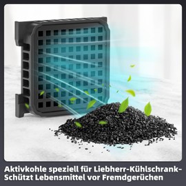 Nicemiya Activated Carbon Filter for Liebherr Fridge 9096989, 9882460, 988246000, 9882429 Liebherr Fresh Air Filter Replacement for 7440021-00