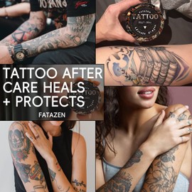 FATAZEN Tattoo Aftercare Healing Balm for Fast Soothing & Deep Moisture, Natural Hypoallergenic Tattoo Aftercare Cream, Non-irritating Tattoo Butter for Preventing Scarring & Long-Lasting Protection