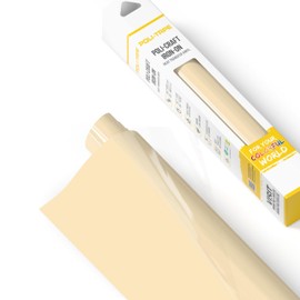 Poli-Flex® Turbo - Vinilo de transferencia de calor mate beige (HTV) - 12 x 36 pulgadas para camisetas, vinilo para planchar, fácil de cortar y malezar, extra duradero