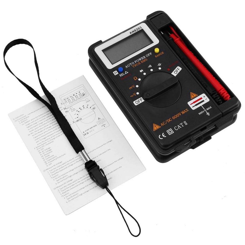 Multímetro Digital de Bolsillo, Auto Ranging 4000 Counts Digital Multi