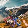 5Pcs Aluminum Alloy Climbing Carabiners 12KN (2697 Lbs) Heavy Duty