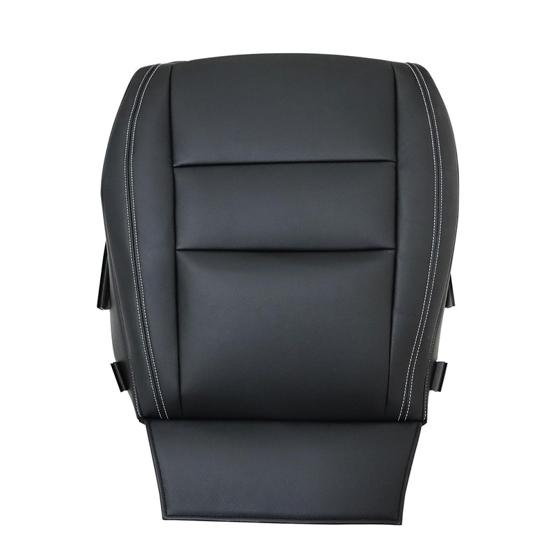 SecosAutoparts Front Driver Side Bottom Non-Perforated Leather Replacement Seat Cover