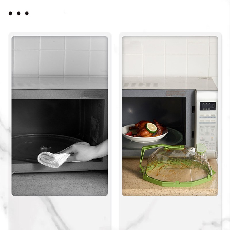 Microwave Splash Heating Cover PC Food Splatter Guard with Extension