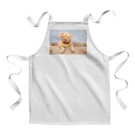 Fabulous Children's Kitchen Apron – Painting Puppy Bordeaux Dogge Bebe Chien Portrait Mignon – Premium Quality