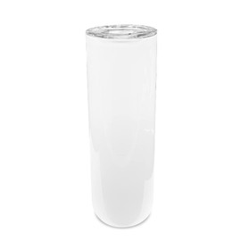 MR.R 20 oz Sublimation White Blank Tumbler Straight Tumbler Cups with Metal Straw, Stainless Steel Coffee Tumbler Bottle for Heat Transfer Printing