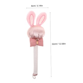 Healeved Ergonomic Long Handle Massage Hammer for Neck Shoulder Back Waist Portable Manual Body Massager with Cute Bunny Shape Filled with Natural for and Relief