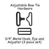 Bow Tie Hardware Clips - 3/4" (19mm) Black - 10