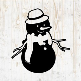 Snowman Decals Peel and Stick - Wall Vinyl Decals Stickers - Merry Christmas Winter Holiday Cute Funny Silhouette - Car Window Truck Laptop - Store Girls Boys Kids Bedroom Room Decor DWSV18380