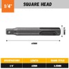 Glomora 1/2" to SDS Adapter, 1/4" Hex Socket Adaptor 1/4"