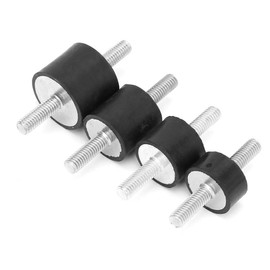 Jadeshay Rubber Buffer M6, Pack of 4 Vibration Damper M6 Rubber Bearings Anti Vibration Bobbin Silent Block Car Boat Bobbins (VV20 x 10 M6 x 18)