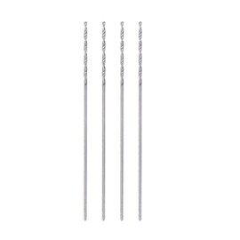 HARFINGTON 4pcs Solid Carbide Drill Bits 0.6mm C3/K10 Tungsten Carbide Precision Mini Micro Straight Shank Twist Drill Bit for Stainless Steel Metal Plastic Wood
