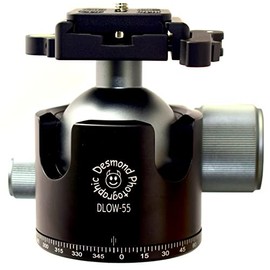 Desmond DLOW-55LV 55mm Low Profile Ball Head w Lever Release Clamp Compatible with Arca QR Plates
