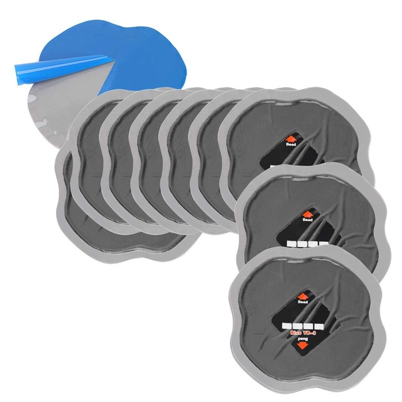 Qiilu 10Pcs 115mm Tire Patches Car Natural Rubber Tire Tyre