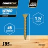 Power Pro Premium Exterior Wood Screws, #8 x 1-1/2"Inch All-Purpose
