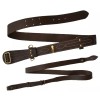 Army Sam Browne Belt With Shoulder Strap Brown Leather Brass-120