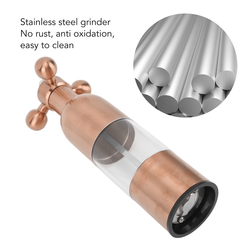 Pepper Mill Professional Refillable Ceramic Rotor Coarseness Adjustable Manual Pepper