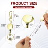 PATIKIL 3Pack Retractable Keychain, Metal Badge Reels Retractable Badge Holder