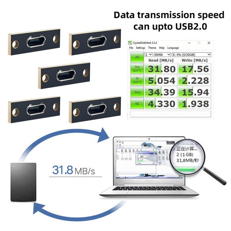 cablecc 5Pcs/Set USB 2.0 Pin Out DIY OEM Micro USB