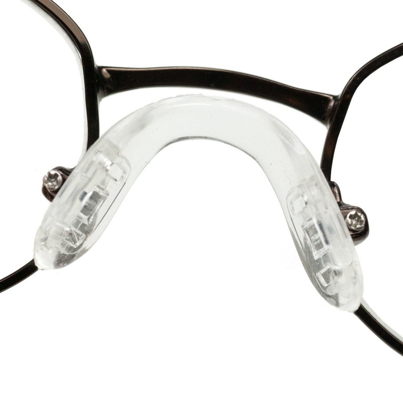 GMS Optical Bridge Strap Screw-in Silicone Nose Pads for Eyeglasses