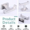 APLusee Square Double Towel Hook, 304 Stainless Steel Dual Coat