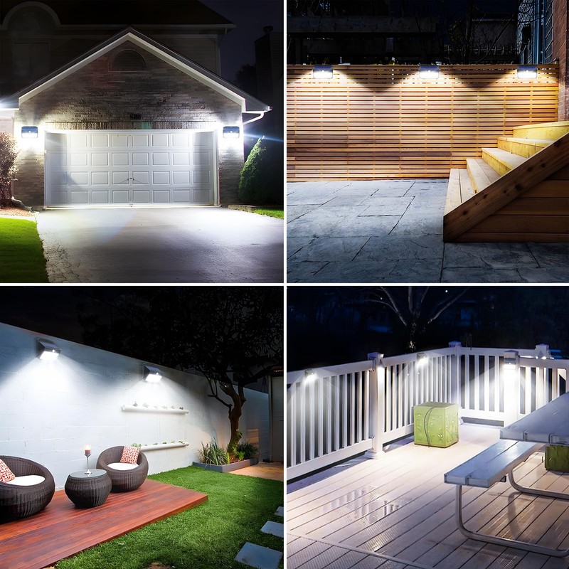 SEZAC Solar Lights Outdoor - 150 LED, 6 Pack with