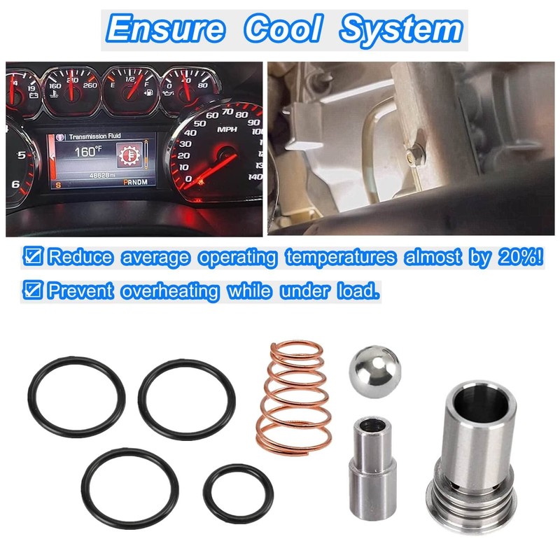 Transmission Cooling System Upgrade Kit for GM 6L80 6L90, 8L80