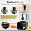 COOKLEE Food Processor, 600 Watts, 6 Functions Electric Vegetable Chopper
