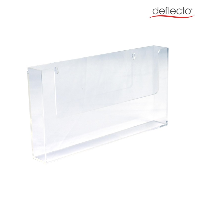 Deflecto A4 Landscape Flat Back Countertop Leaflet Holder with Optional
