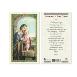 Oracion a San Jose Espanol Spanish Laminated Prayer Cards Pack of 25 Religious