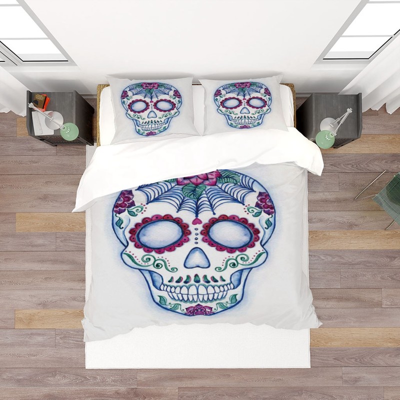 3Pcs/Set Distinctive Pattern Bedding Set Polyester Fiber Comfortable Quilt Cover