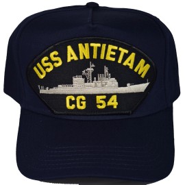 HNP USS ANTIETAM CG 54 SHIP HAT - NAVY BLUE - Veteran Owned Business