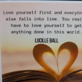 MoonlightJadeArt STKR016 Inspiration Life Motivation Quote Sticker Lucille Ball - Love Yourself