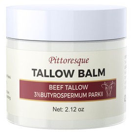 Pittoresque 100% Grass Fed Beef Tallow for Skin Care - Natural Unscented Face and Body Moisturizer for Soft, Smooth, Hydrated Skin, All-Purpose Whipped Tallow Skin Cream