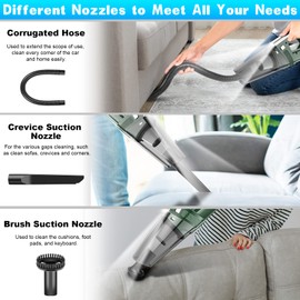 SAKOLD Handheld Vacuum Cordless Mini Portable Rechargeable Car Vacuum Cleaner with 11000PA Powerful Suction for Car Home and Office