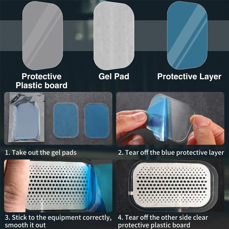 50Pcs Abs Stimulator Training Replacement Gel Sheet Pads for Abdominal