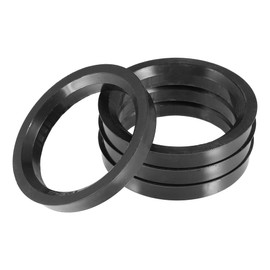 X AUTOHAUX Universal Car Seeding Rings 70.1 mm to 57 mm Black Pack of 4