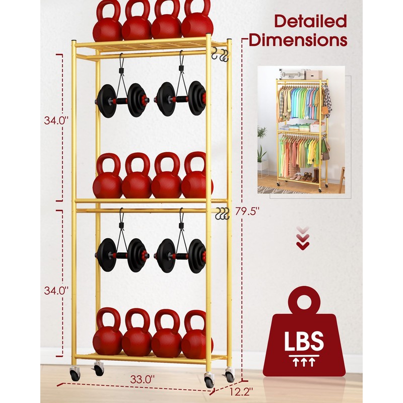 Sakugi Clothes Rack - 33.0" x 12.2" x 79.5" Clothing