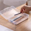AIMALL Basic Transparent Plastic Pencil Case | Multifunctional Stationery Storage