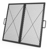 only fire Foldable X-Marks Fire Pit Cooking Grate, Outdoor Square