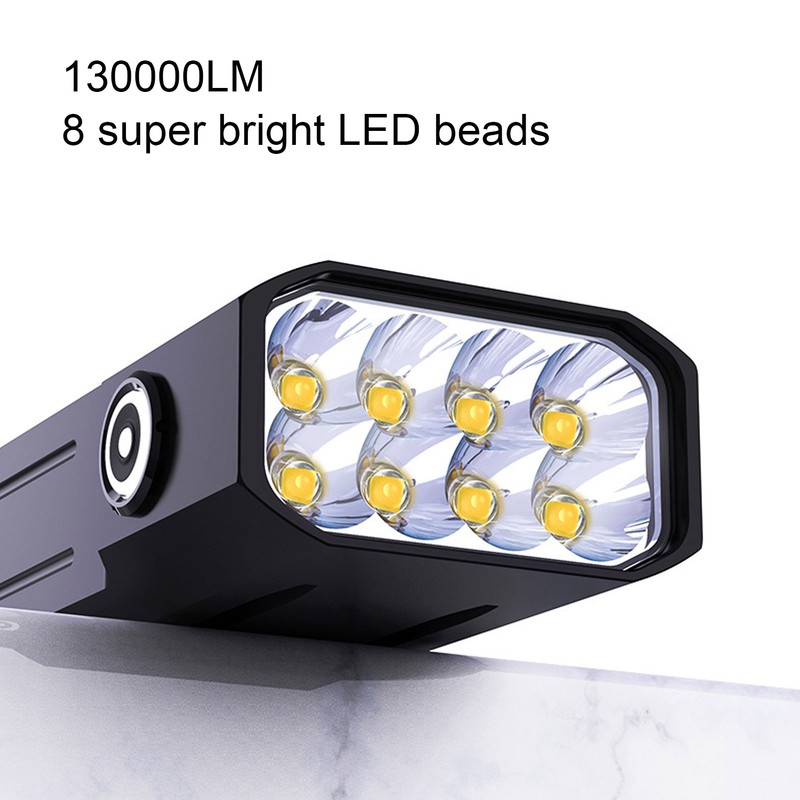 13000LM Super Bright LED Flashlight USB Rechargeable IPX5 Waterproof Powerful