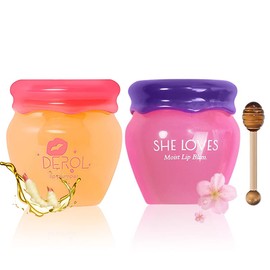 Natural Lip Plumper - Máscara labial mágica, bálsamo para rellenar los labios con cera de abejas y vitamina E, DEROL Lip Plumper, uso diurno y nocturno para labios más llenos, más suaves y grandes