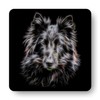 Fractal Artworks Belgian Shepherd, Belgian Groenendael Coaster with Fractal Art