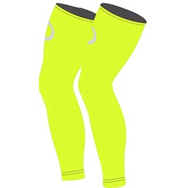 Deckra Cycling Leg Warmers Biking Leg Sleeves, Breathable Gym, Running, Outdoor Active Knee Warmers for Men/Women Unisex (Green (Florescent), S/M)