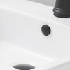 Homevacious Sink Basin Trim Overflow Cover Matte Black Brass Insert