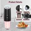 YANJDKLA Rechargeable Gravity Electric Salt and Pepper Grinder Set with