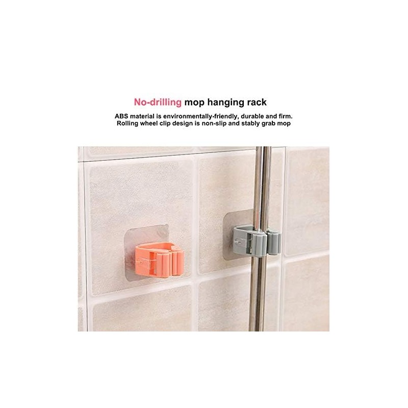 wjq&linyuzi Mop Rack Bathroom Accessories Wall Mounted Shelf Organizer Hook