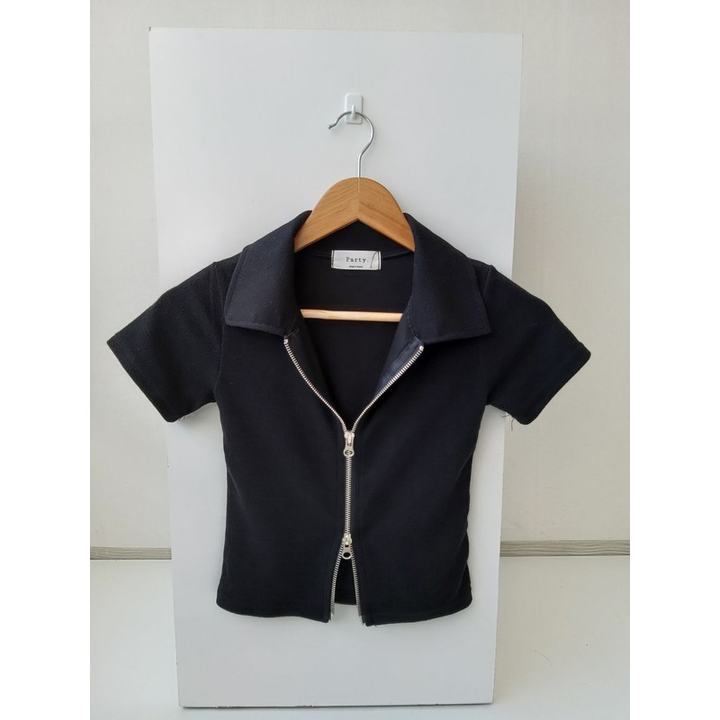 Two-way zipper collar cardigan free / 투웨이지퍼 카라 가디건 free